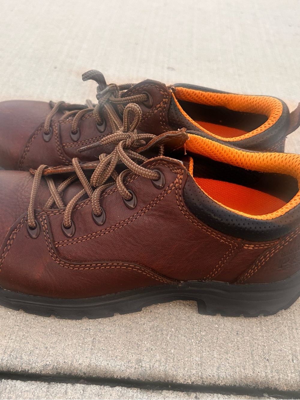 Timberland Women’s Size 9.5W Pro 358 Brown Leather Alloy Toe Work Shoes